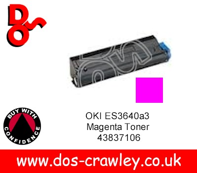 Toner Magenta, OKI ES3640a3, ES-3640a3, ES 3640a3, 43837107 Toner Magenta, OKI ES3640a3, ES-3640a3, ES 3640a3, 43837107
