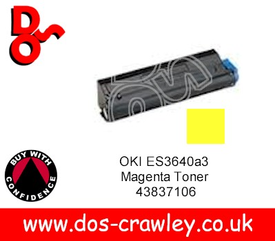Toner Yellow, OKI ES3640a3, ES-3640a3, ES 3640a3, 43837105 Toner Yellow, OKI ES3640a3, ES-3640a3, ES 3640a3, 43837105